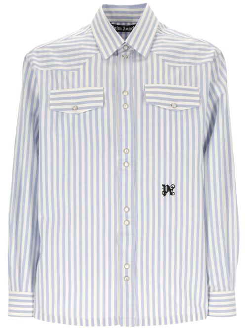 Vertical striped shirt with logo PALM ANGELS | PMGE028R24FAB0020340